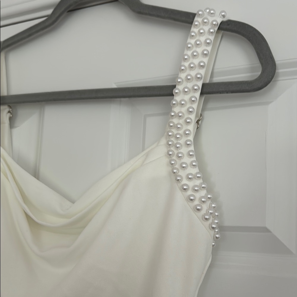 Oh Hello - SALENA PEARL DETAIL BODYCON MIDI DRESS - Large - Picture 3 of 4